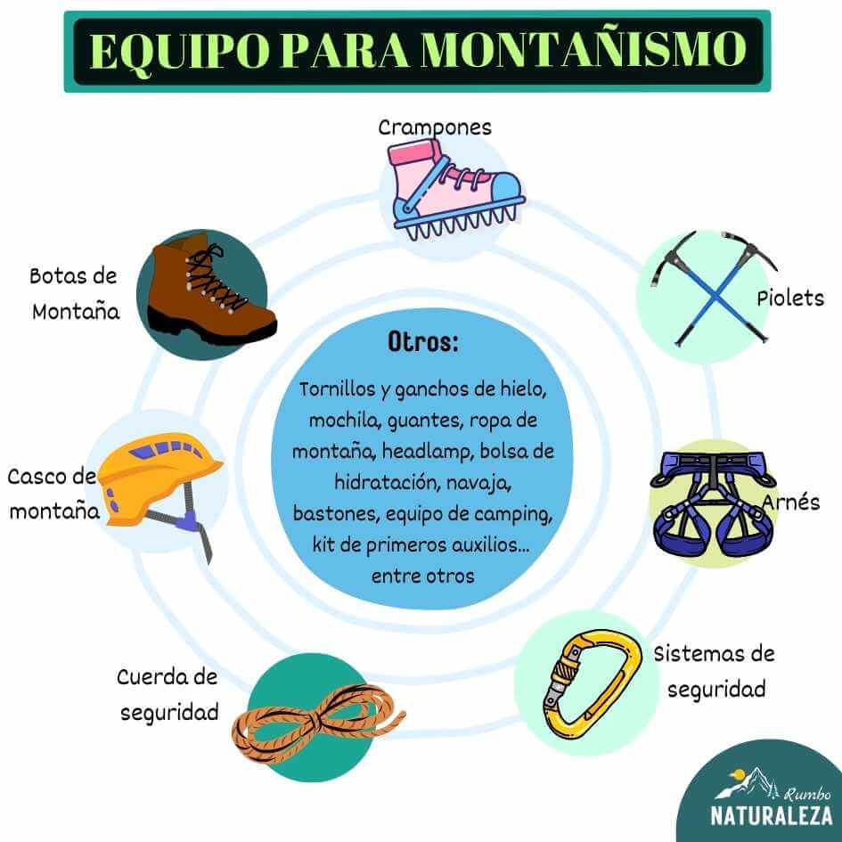 equipo para montañismo