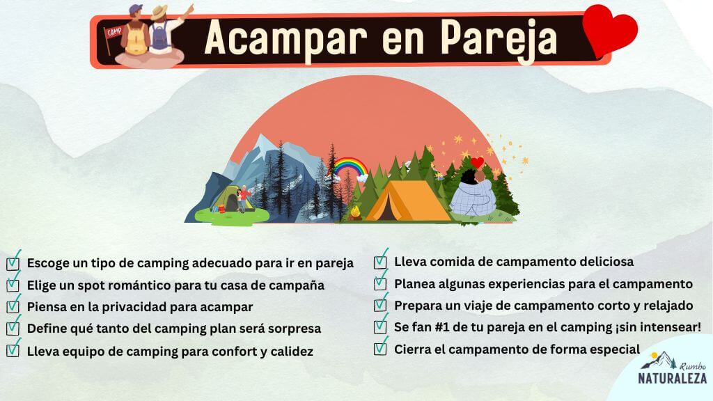 checklist de tips para acampar en pareja
