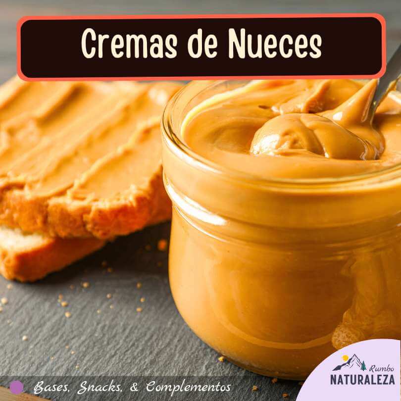 crema de cacahuate, nutella o almendra como snack de camping y hiking